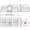 vidaXL Family Tent with Roof Blue and Grey 244.88 x 116.14 x 93.70 in