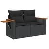vidaXL Garden Sofa Set Black