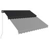 vidaXL Manual Retractable Awning 118.1"x98.4" Anthracite