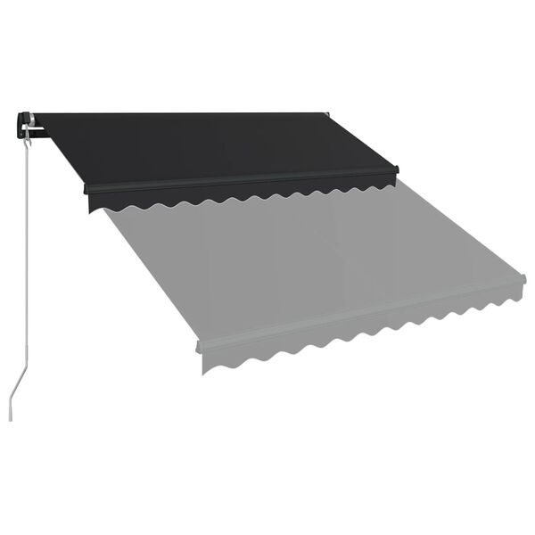 vidaXL Manual Retractable Awning 118.1"x98.4" Anthracite