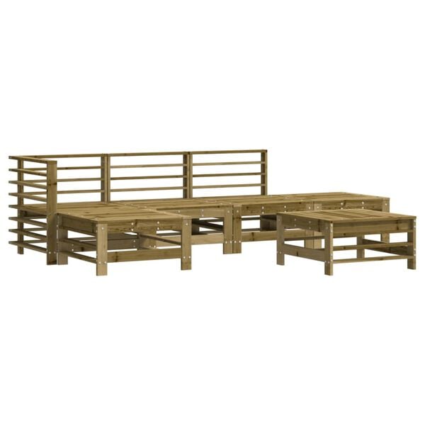 vidaXL Garden Lounge Set Natural Pine Treated Pine Wood, Plywood Medium