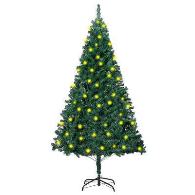 vidaXL Artificial Pre-lit Christmas Tree with Thick Branches Green 70.9"