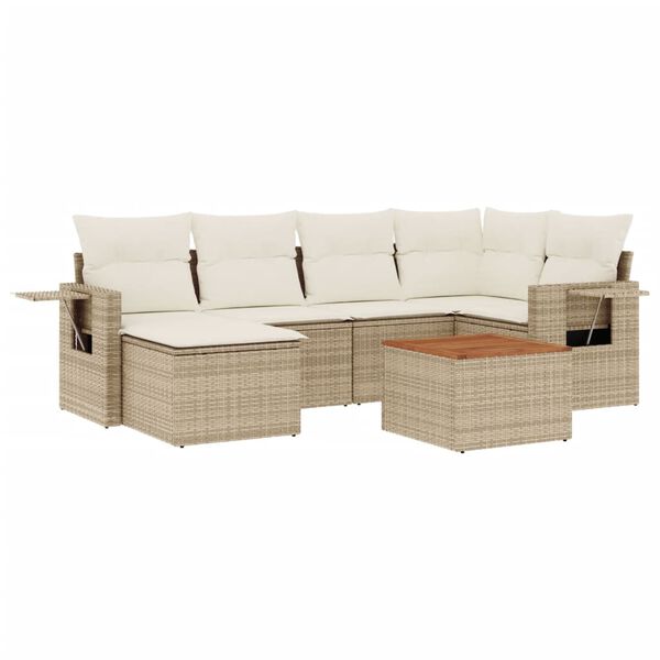 vidaXL Garden Sofa Set Beige