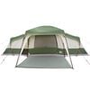 vidaXL Family Tent with Porch Dome 9-Person Green Waterproof