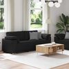 vidaXL Sofa Set 2 pcs Black 219 x 77 x 82 cm fabric