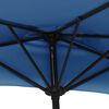 vidaXL Balcony Parasol Blue Polyester, Steel, Aluminum