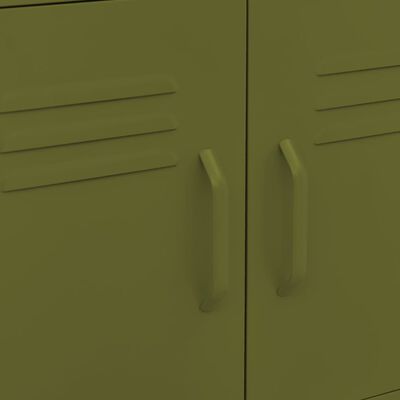 vidaXL Storage Cabinet Olive Green 23.6"x13.8"x19.3" Steel