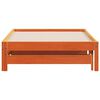 vidaXL Day Bed Wax Brown Solid Pine Wood Twin Extendable Day Bed