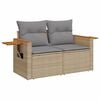 vidaXL Garden Sofa Set Beige PE rattan Modular Outdoor Sofa Set