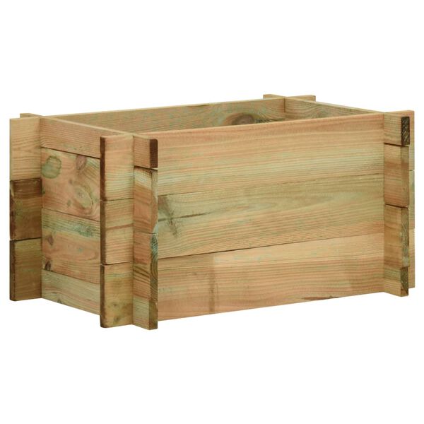 vidaXL Planter Pine Green Treated Pinewood 15.7 in Durable Planter