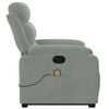 vidaXL Stand up Massage Recliner Chair Light Gray Velvet