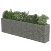 vidaXL Gabion Raised Bed Silver Galvanized Steel Large