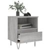 vidaXL Bedside Cabinet Grey sonoma Engineered wood, Metal Standard