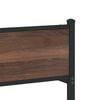 vidaXL Bed Frame Brown Oak Steel, Engineered wood 79 x 79 in Bed Frame