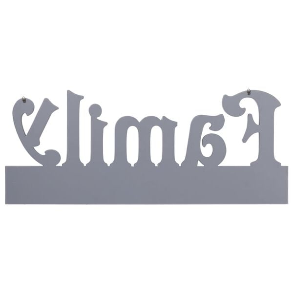 vidaXL Coat Rack Gray MDF 29.1 x 11.6 in Decorative Inlays Coat Rack