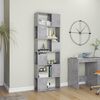 vidaXL Book Cabinet Room Divider Concrete Grey Engineered wood Standard
