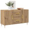 vidaXL Sideboard Artisan Oak Engineered Wood, Metal 39.4 in Sideboard