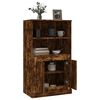 vidaXL Highboard Smoked oak Engineered wood 23.6x14.0x40.7 in Highboard