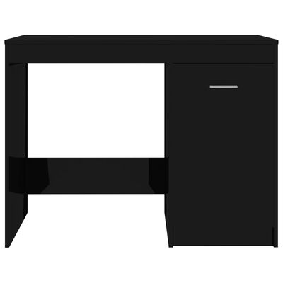 vidaXL Desk High Gloss Black 39.4"x19.7"x29.9" Chipboard