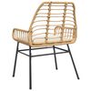 vidaXL Garden Chair Brown PE rattan Medium Removable Covers