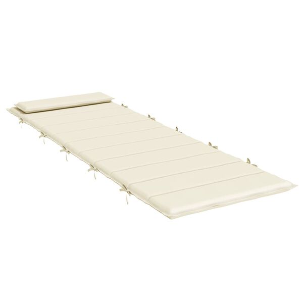 vidaXL Sun Lounger Cushion Cream