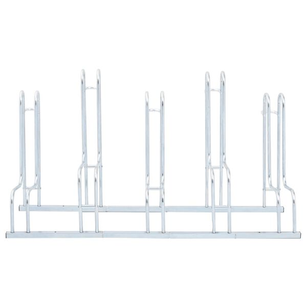 vidaXL Bicycle Stand for 5 Bikes Floor Freestanding Galvanized Steel