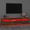 vidaXL TV Cabinet Smoked Oak Engineered Wood TV Cabinet Rectangular