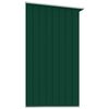 vidaXL Garden Log Storage Shed Galvanized Steel 129.9"x33.1"x59.8" Green