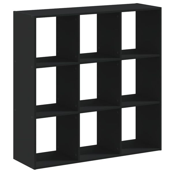vidaXL Bookcase Black Engineered wood 40.2 in x 12.6 in x 40.2 in