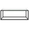 vidaXL Coffee Table Black with White Marble