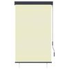 vidaXL Outdoor Roller Blind Cream Polyester with PA coating, Aluminum, Steel