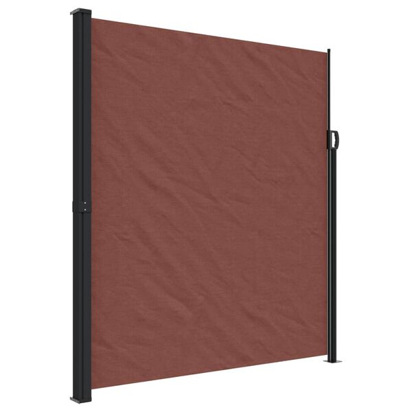 vidaXL Retractable Side Awning Brown