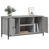 vidaXL TV Cabinet Grey Sonoma Engineered wood, Iron 39.4 x 15.7 x 19.7 in