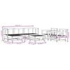 vidaXL Garden Lounge Set Natural wood Solid pine wood Modular Modular