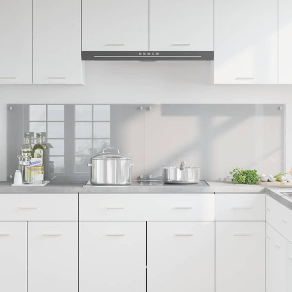 vidaXL Kitchen Backsplash 2 pcs Light Grey 35.43 x 19.69 in