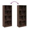 vidaXL Bookcase Brown oak Engineered wood Medium Bookcase Rectangular