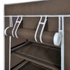 Fabric Shoe Cabinet with Cover 23" x 11" x 42" Brown