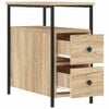 vidaXL Bedside Cabinet Set of 2 Sonoma Oak Engineered Wood, Iron