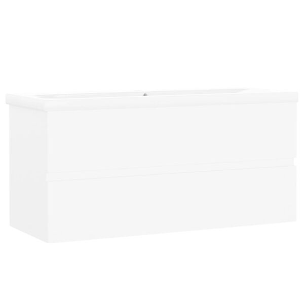 vidaXL Sink Cabinet With Basin White Engineered wood Standard
