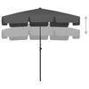 vidaXL Beach Parasol Anthracite Polyester Large UV-resistant materials