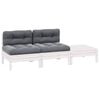 vidaXL Garden Lounge Set Set of 3 White, Anthracite