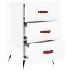 vidaXL Bedside Cabinet High gloss white