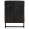 vidaXL Sideboard Black Solid Mango Wood, Iron Medium Sideboard