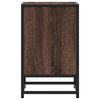 vidaXL Bedside Cabinet Brown Oak Engineered Wood, Metal Medium