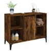 vidaXL Sink Cabinet Smoked Oak Engineered wood, metal Medium