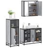 vidaXL Bathroom Furniture Set Grey Sonoma Engineered Wood, Metal, Glass