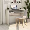vidaXL Desk High gloss white Engineered wood Compact Desk Rectangular