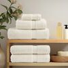 vidaXL Bath Towel Set of 4 Cream 100% Cotton 39.4 x 59.1 in Bath Towel