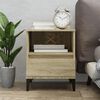 vidaXL Bedside Cabinet Sonoma Oak Engineered wood, metal Medium