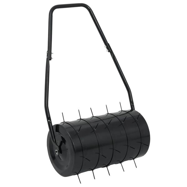 vidaXL Lawn Roller Black Iron and Steel Not Specified Rollable